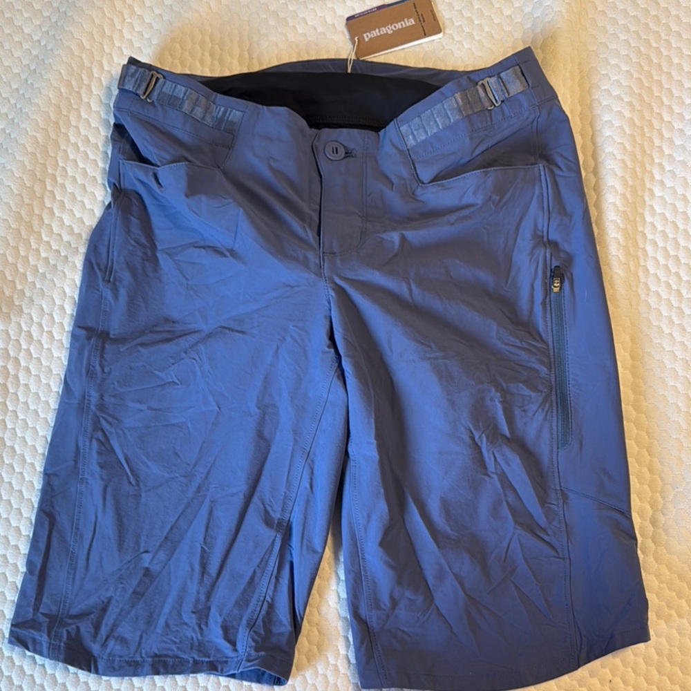 Patagonia Blue Bike Shorts Lightweight Performance